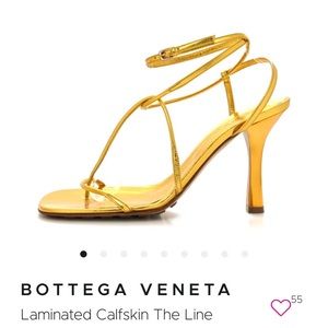 BOTTEGA VENETA GOLD LINE HEELS